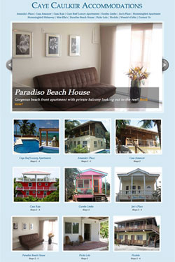 Caye Caulker Accommodations Website